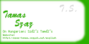 tamas szaz business card